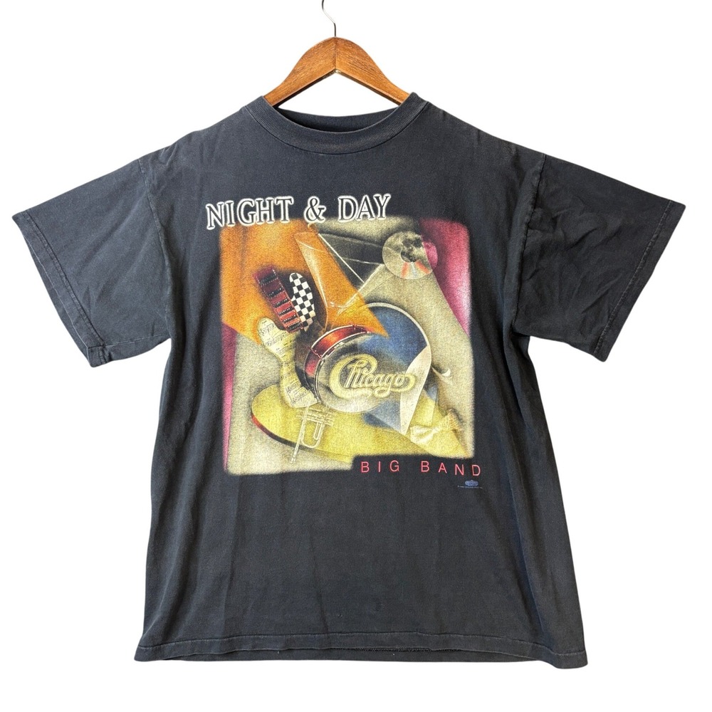Vintage 1995 Chicago Night & Day Big Band Tour T-Shirt Black Large Winterland